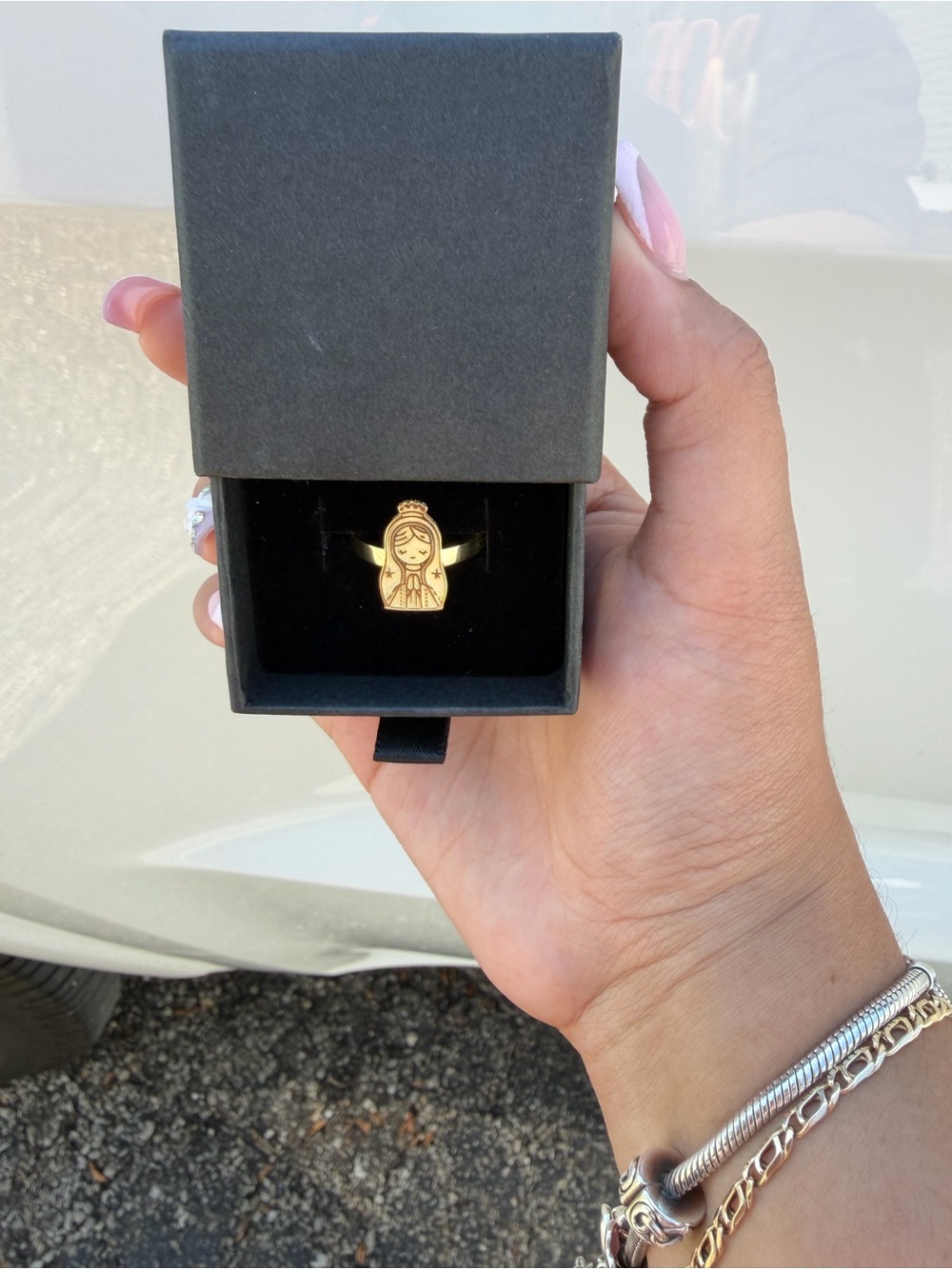 18k Gold Plated Virgin Mary Ring (Stainless Steel)